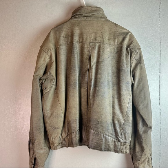 Charlesklein VINTAGE Men’s Leather Bomber Jacket Sz L - Picture 4 of 9